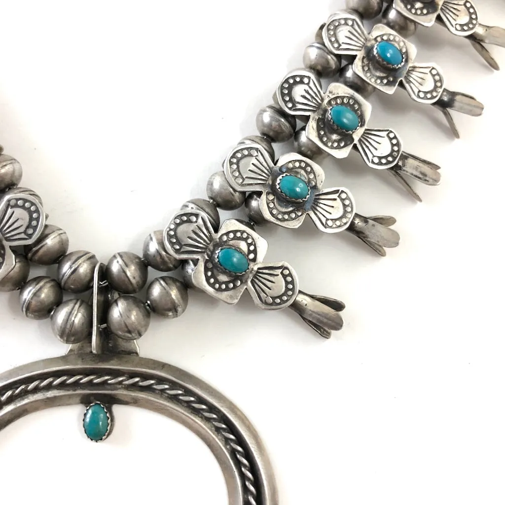 Vintage Navajo Box Bow Necklace