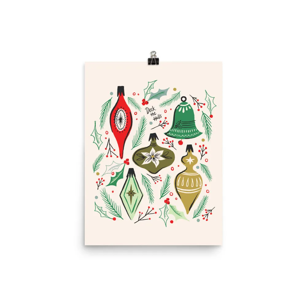 Vintage Ornaments Art Poster Print