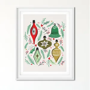 Vintage Ornaments Art Poster Print