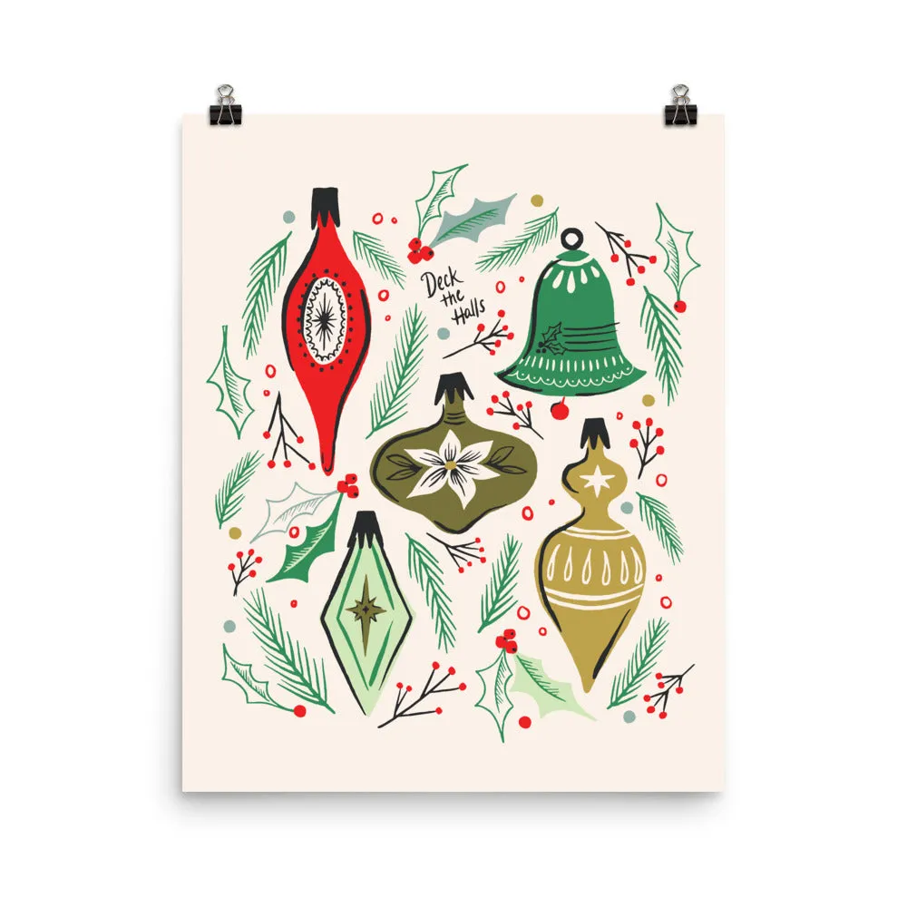 Vintage Ornaments Art Poster Print