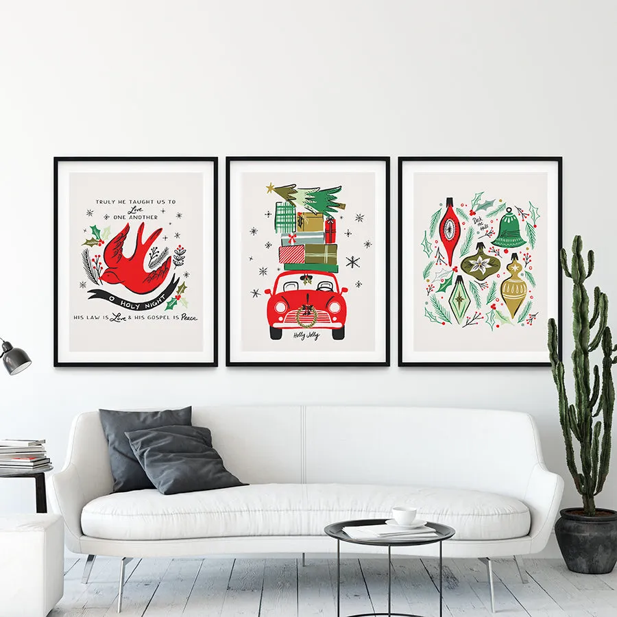 Vintage Ornaments Art Poster Print