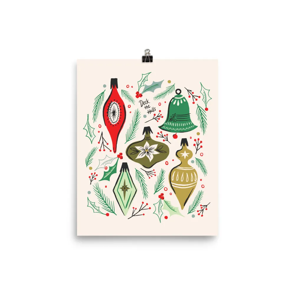 Vintage Ornaments Art Poster Print