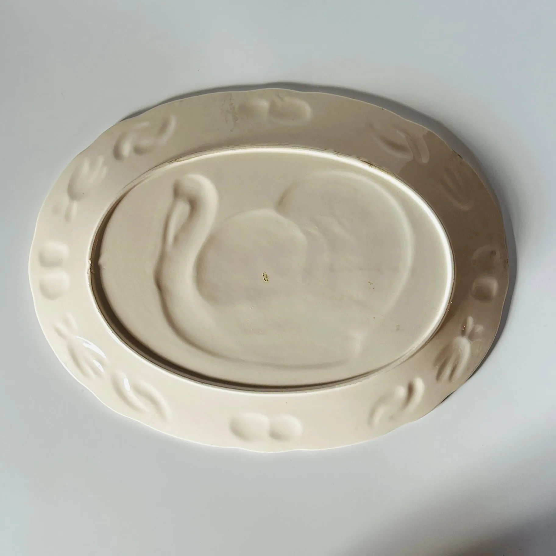 Vintage Oversized Oval Ceramic Turkey Serving Platter