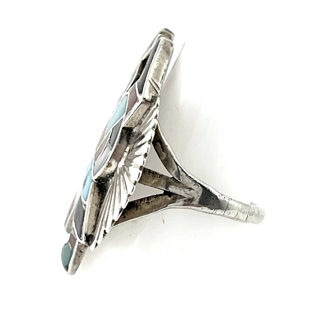 Vintage Rainbow Man Ring<br>Size: 7
