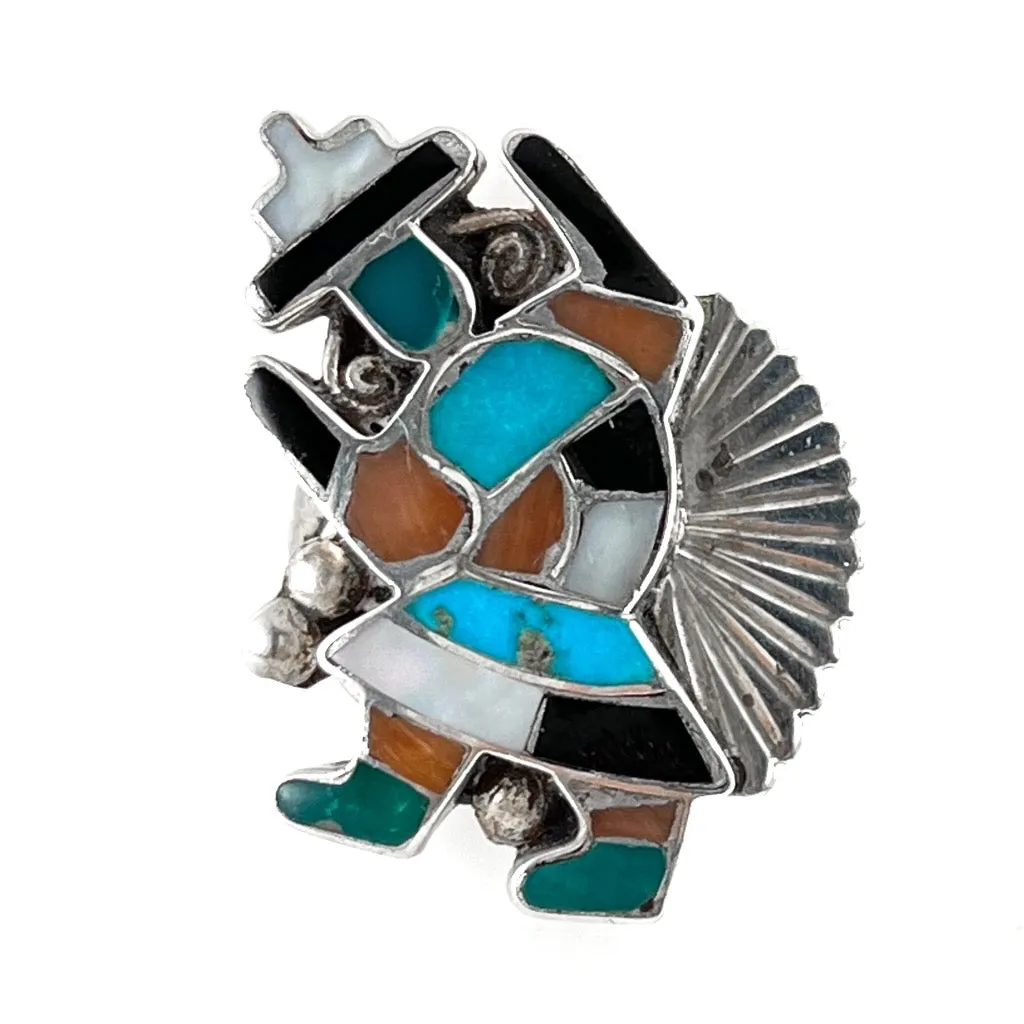 Vintage Rainbow Man Ring<br>Size: 7