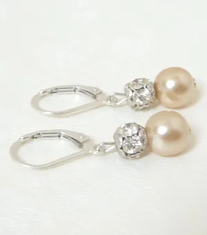 Vintage Silver Leverback Earrings