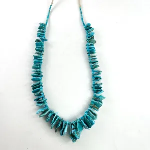Vintage Sky Blue Tab Necklace