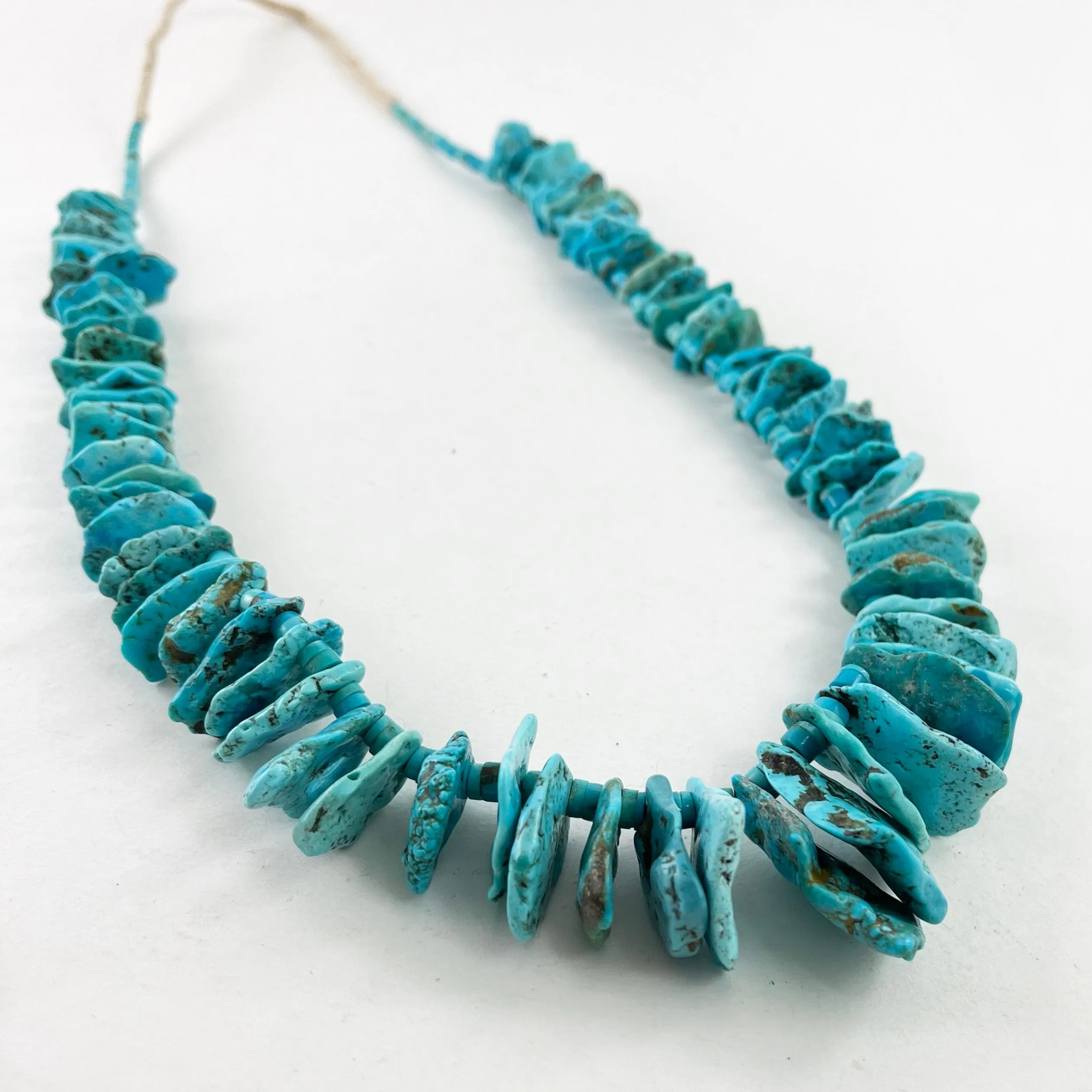 Vintage Sky Blue Tab Necklace