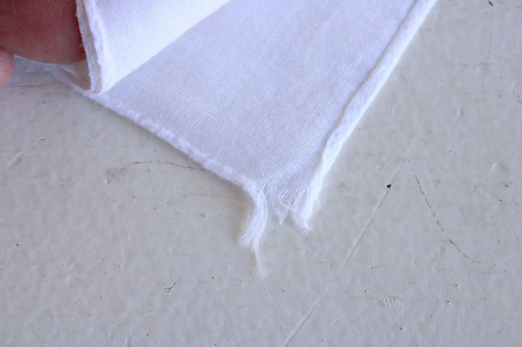 Vintage White Cotton Pink Flower Embroidered Hanky