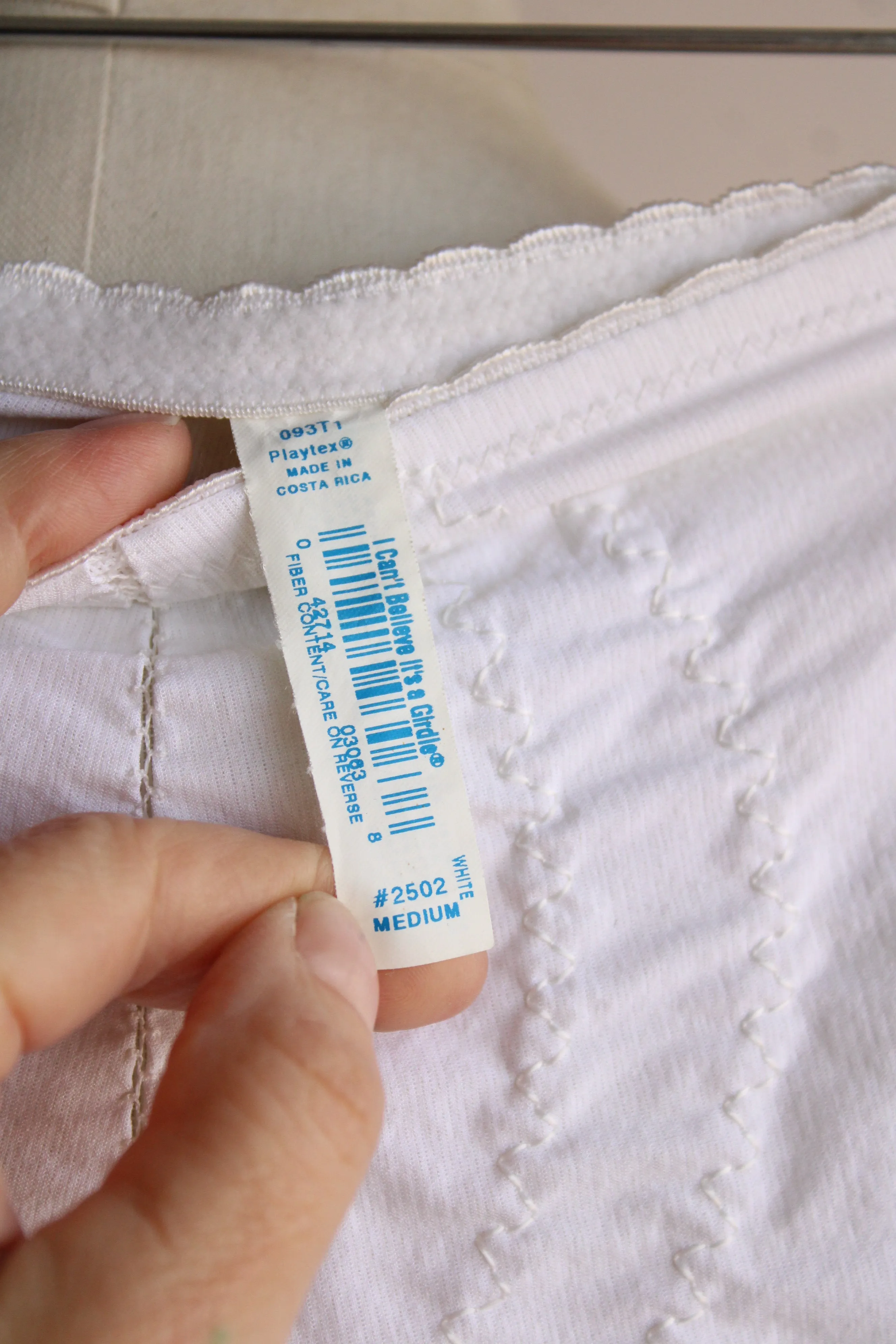 Vintage White Panty Girdle, Medium Size