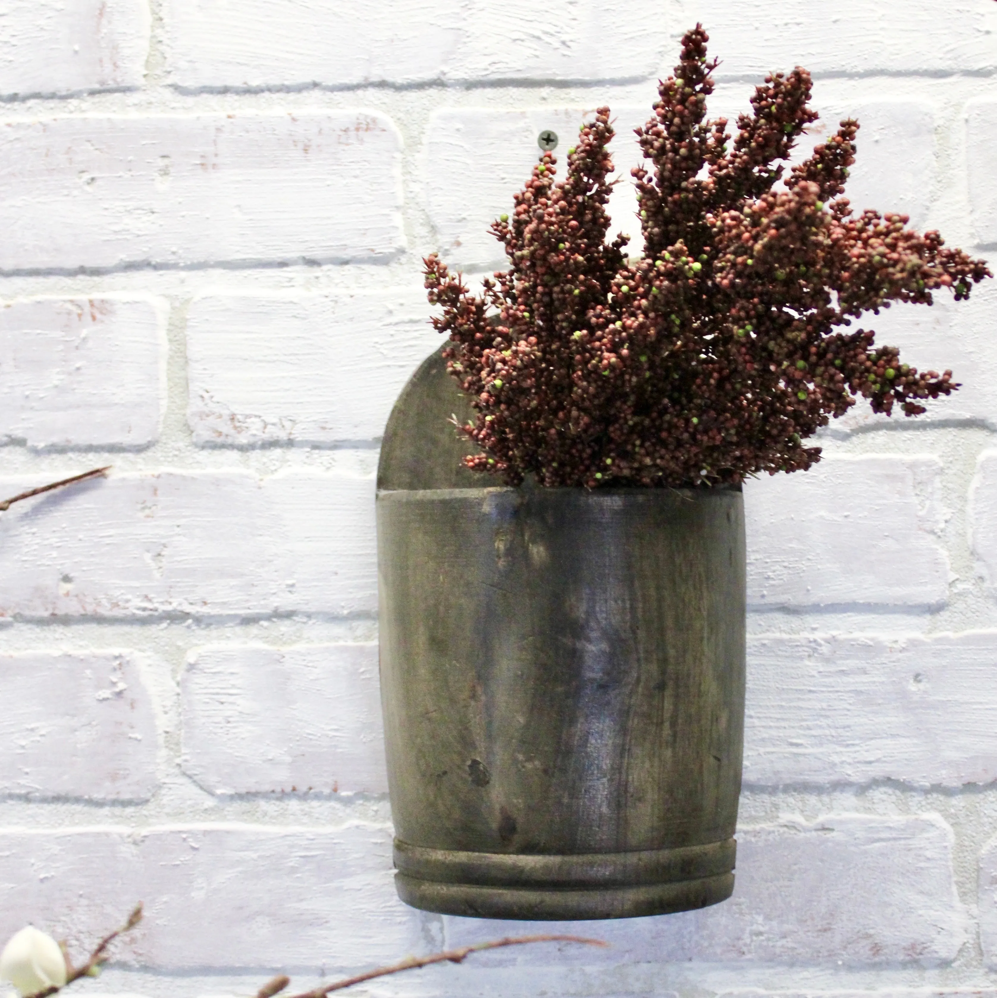 Vintage Wooden Wall Sconce