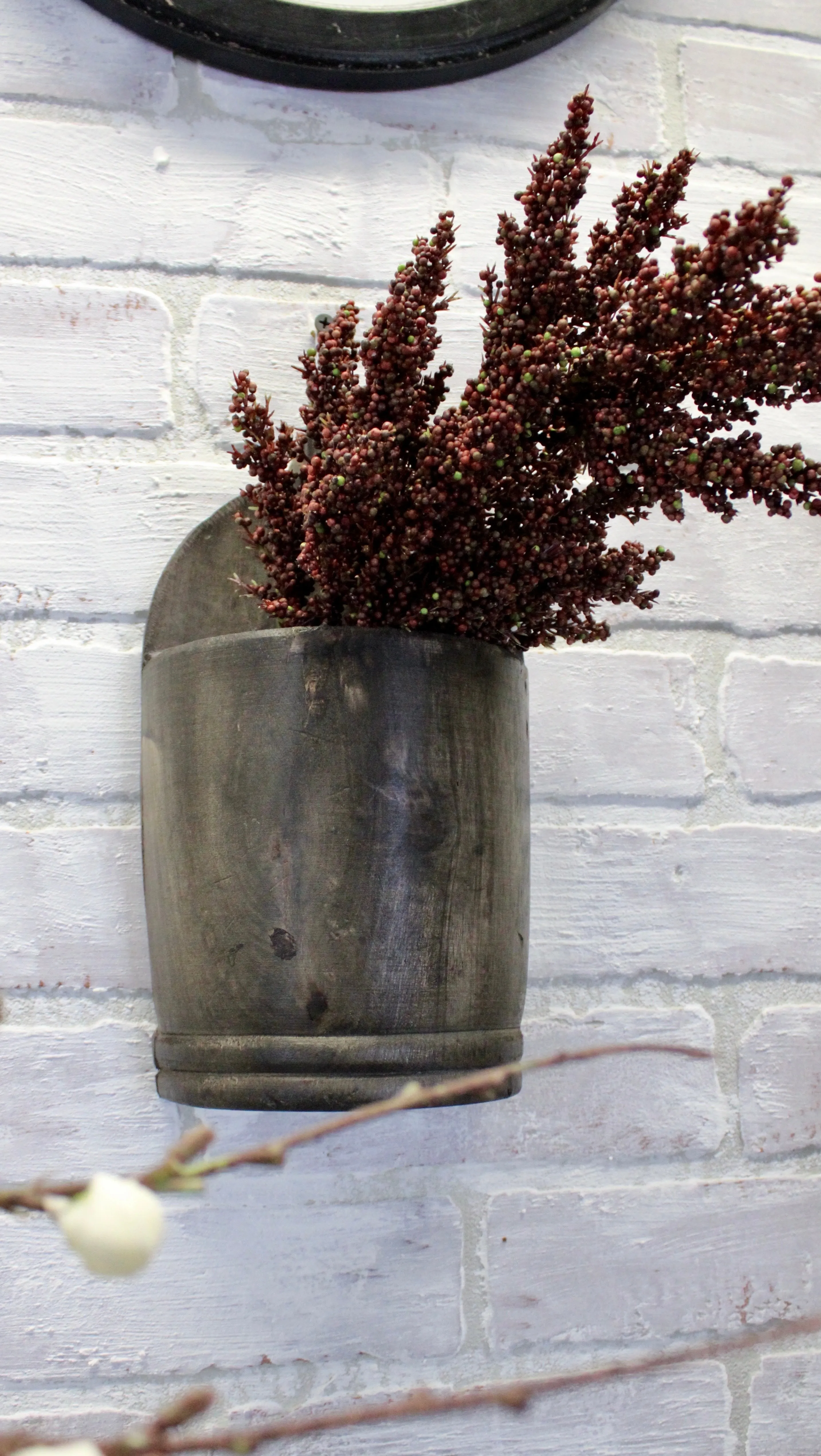 Vintage Wooden Wall Sconce