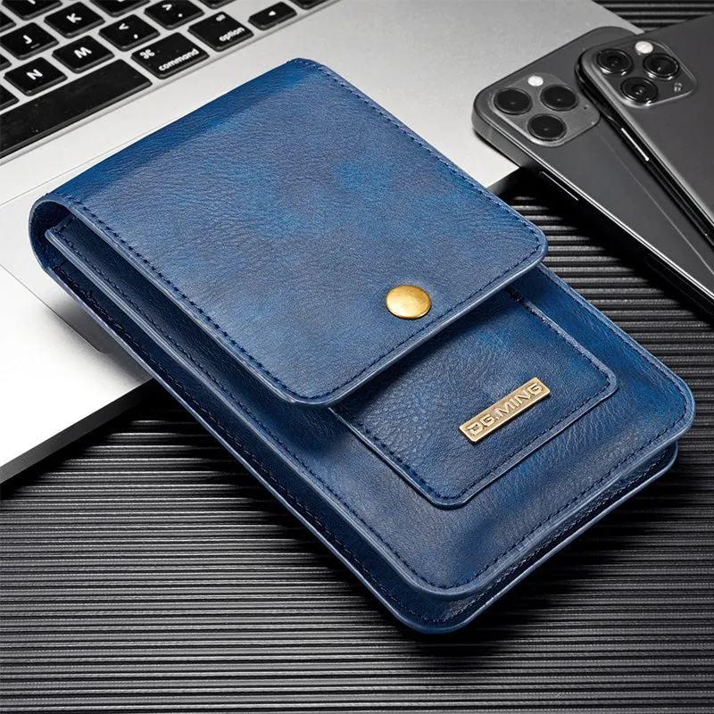 Waist Belt Clip Pouch Bag Leather Phone Case With Wallet Card Holder For IPhone Samsung Google