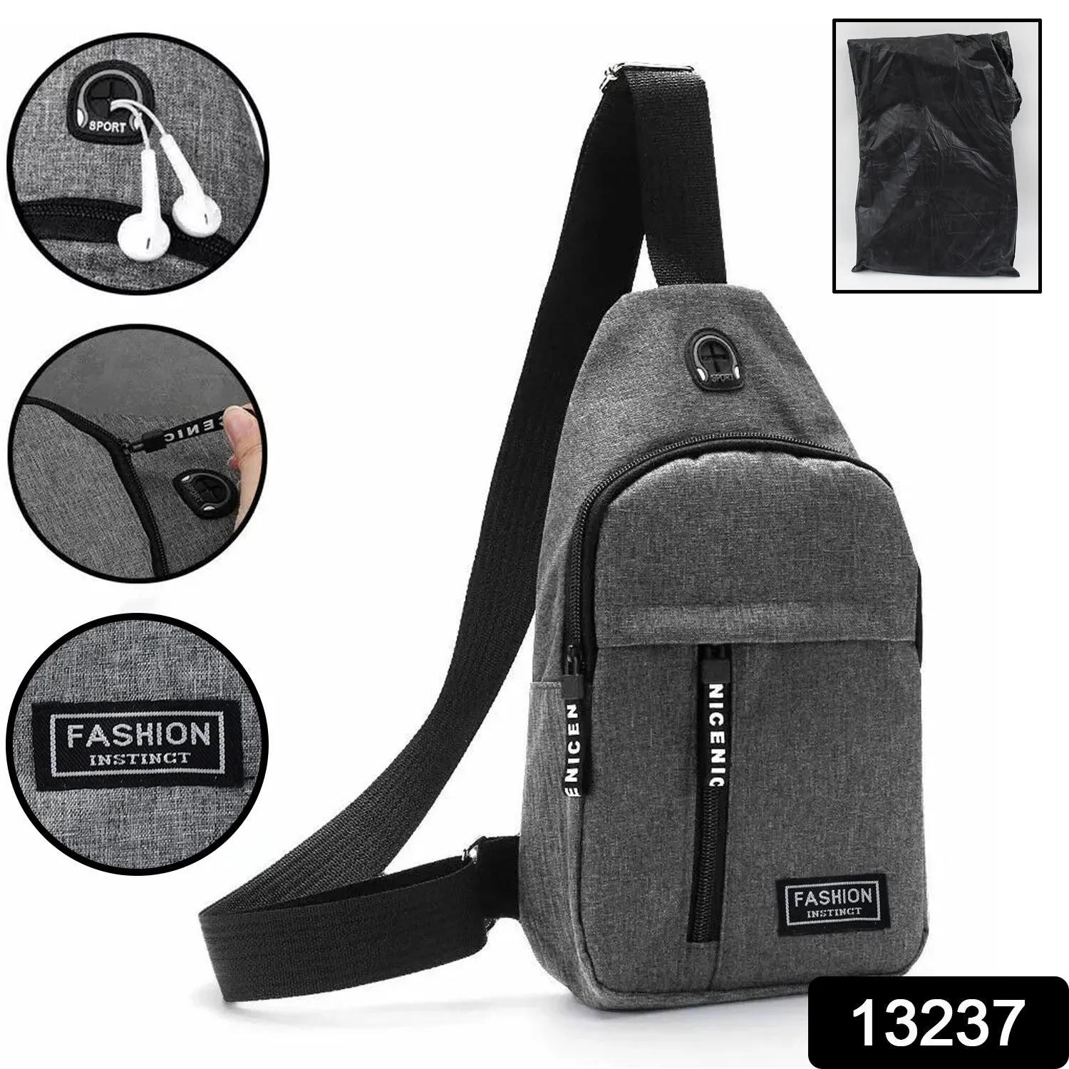 Waterproof Waist Bag for Travel & Charging (1 Pc)