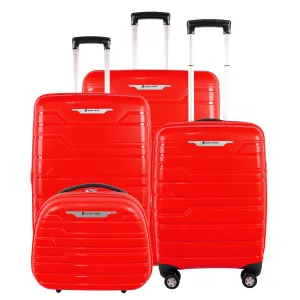 Wels Hardcase Trolley Set of 4- Red PC86307