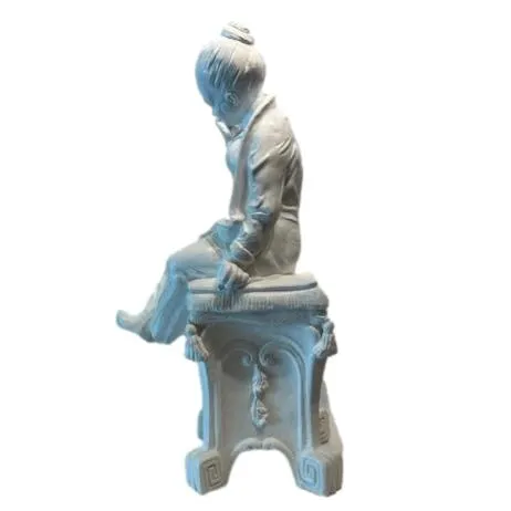 White Chinoiserie Statue