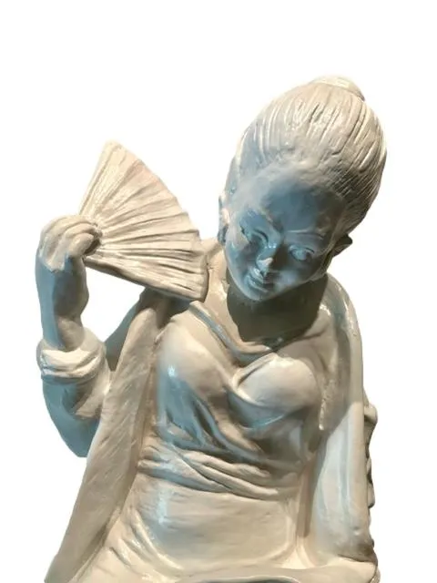 White Chinoiserie Statue
