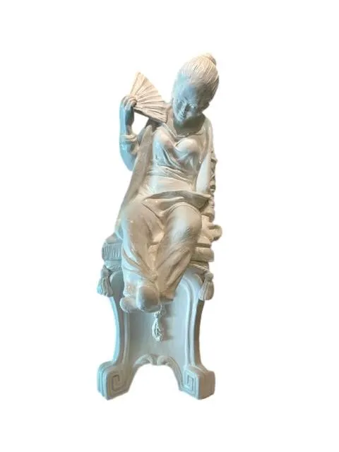 White Chinoiserie Statue