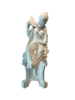 White Chinoiserie Statue
