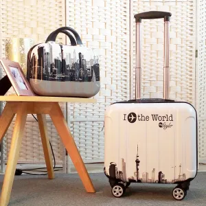 Woman Travel suitcase set Rolling Luggage set 18inch laptop boarding trolley case wheels Cosmetic case carry-on box travel bags