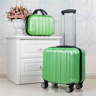 Woman Travel suitcase set Rolling Luggage set 18inch laptop boarding trolley case wheels Cosmetic case carry-on box travel bags