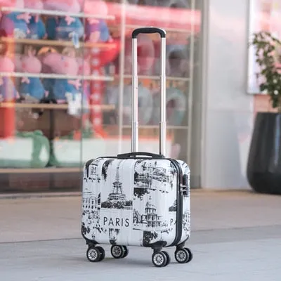 Woman Travel suitcase set Rolling Luggage set 18inch laptop boarding trolley case wheels Cosmetic case carry-on box travel bags