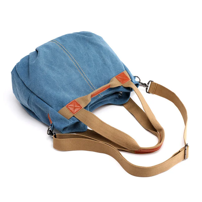Women's Canvas Tote Purses Crossbody Handbags Convertible Top Handle Work Bags