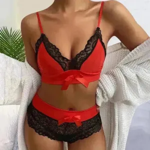 Women's Charming Lingerie Lace Suspenders Three-point Charming Lingerie