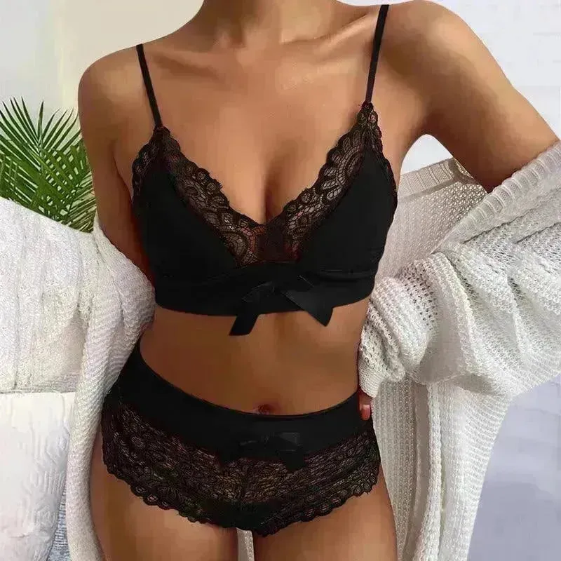 Women's Charming Lingerie Lace Suspenders Three-point Charming Lingerie