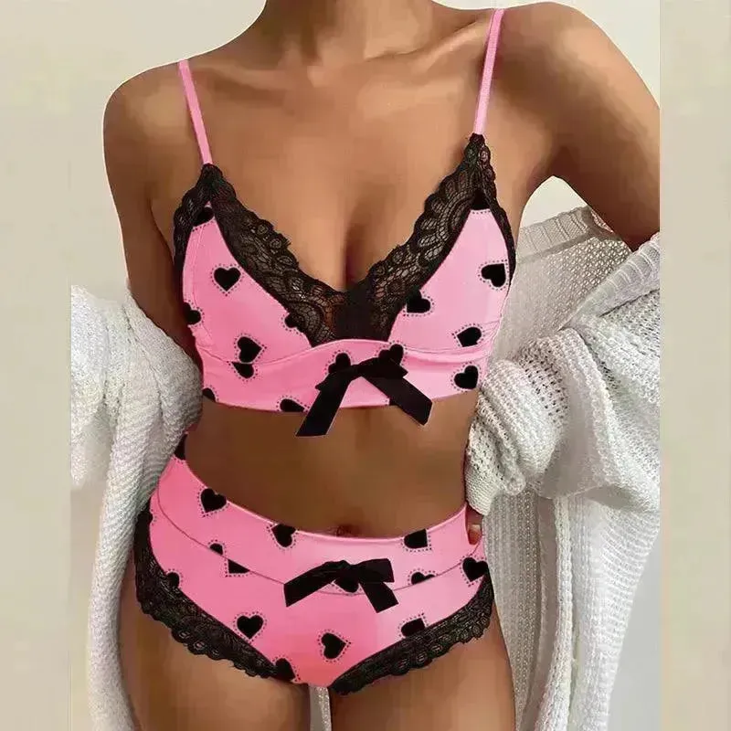 Women's Charming Lingerie Lace Suspenders Three-point Charming Lingerie
