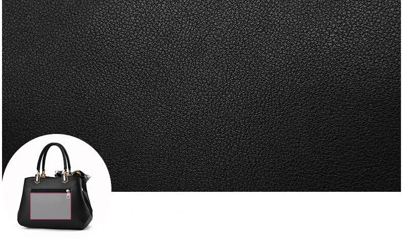 Women's Spring/Summer PU Leather Handbag Decorated With Scarf