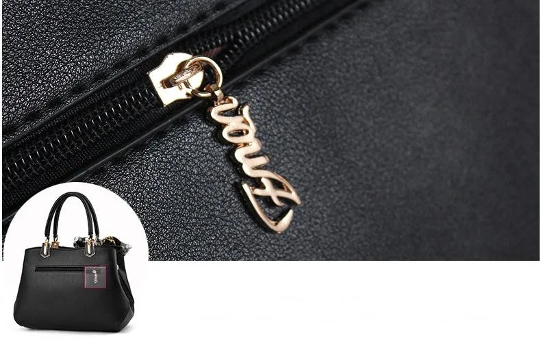 Women's Spring/Summer PU Leather Handbag Decorated With Scarf