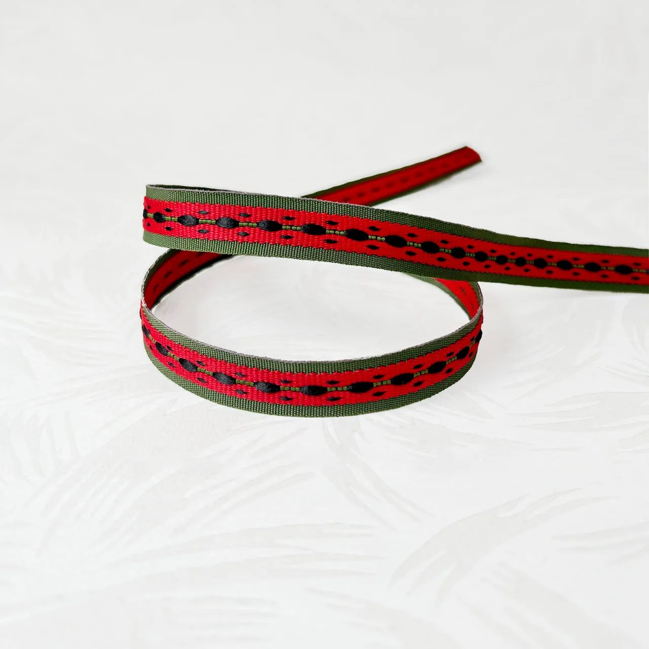 Woven Center Dash Stripe Braid Tape - Multiple Colorways