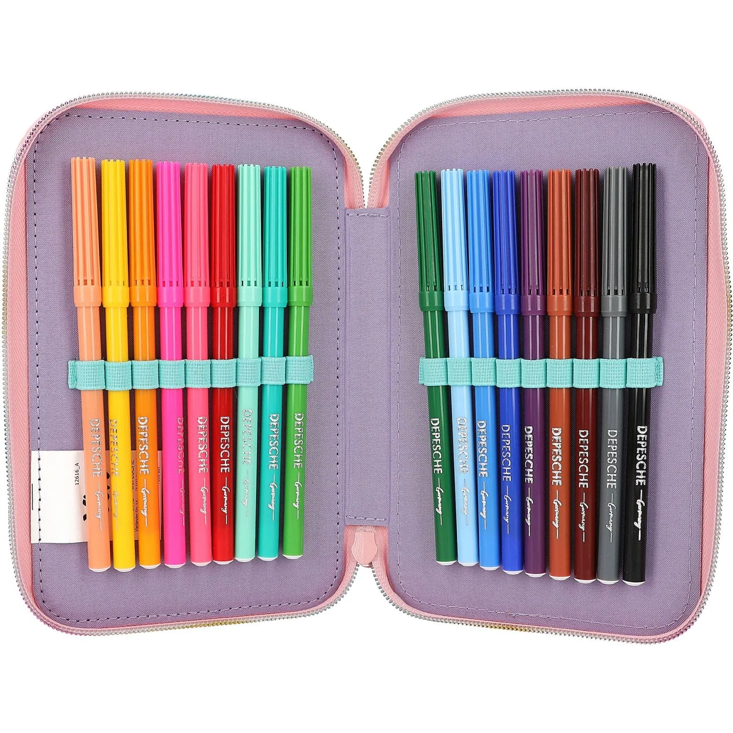 Ylvi Triple Pencil Case Rainbow