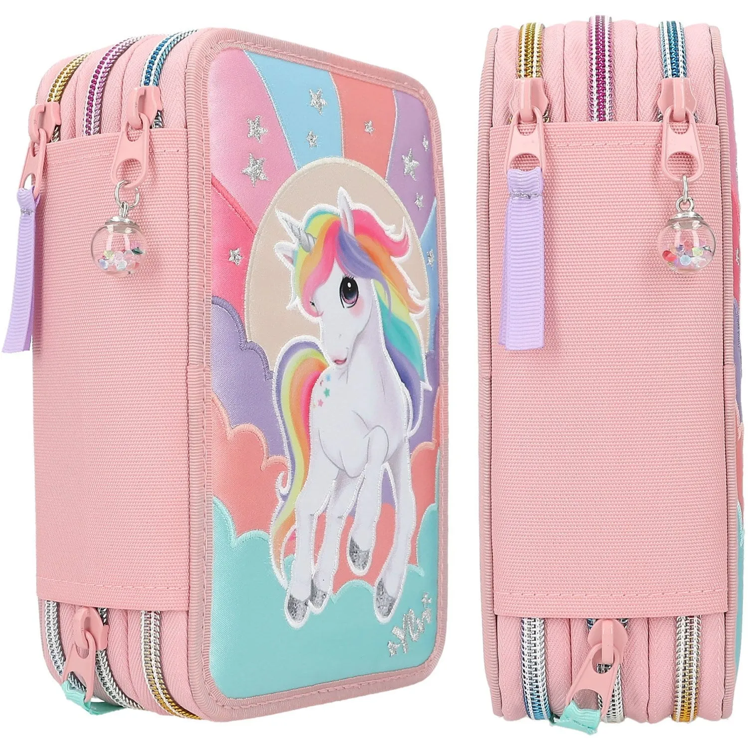 Ylvi Triple Pencil Case Rainbow