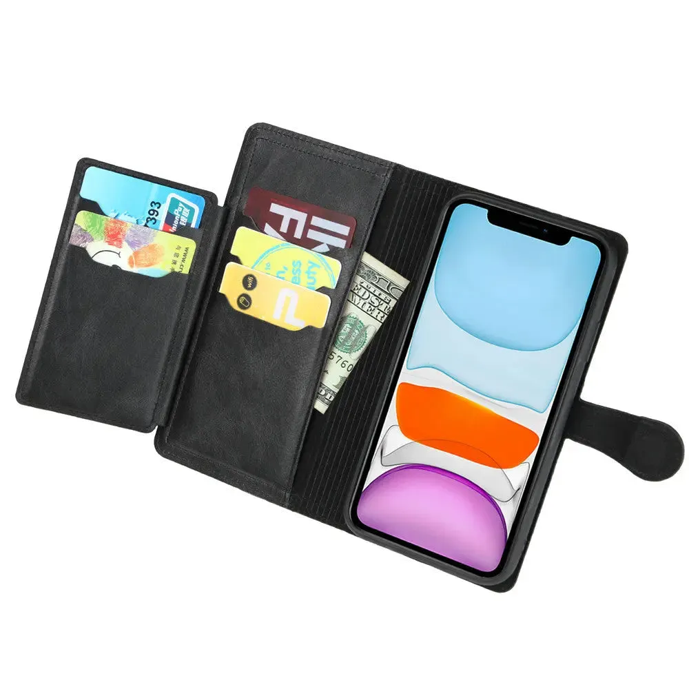 Zipper Wallet Flip Case For iPhone With Wireless Charging Support-iPhone Wallet Case